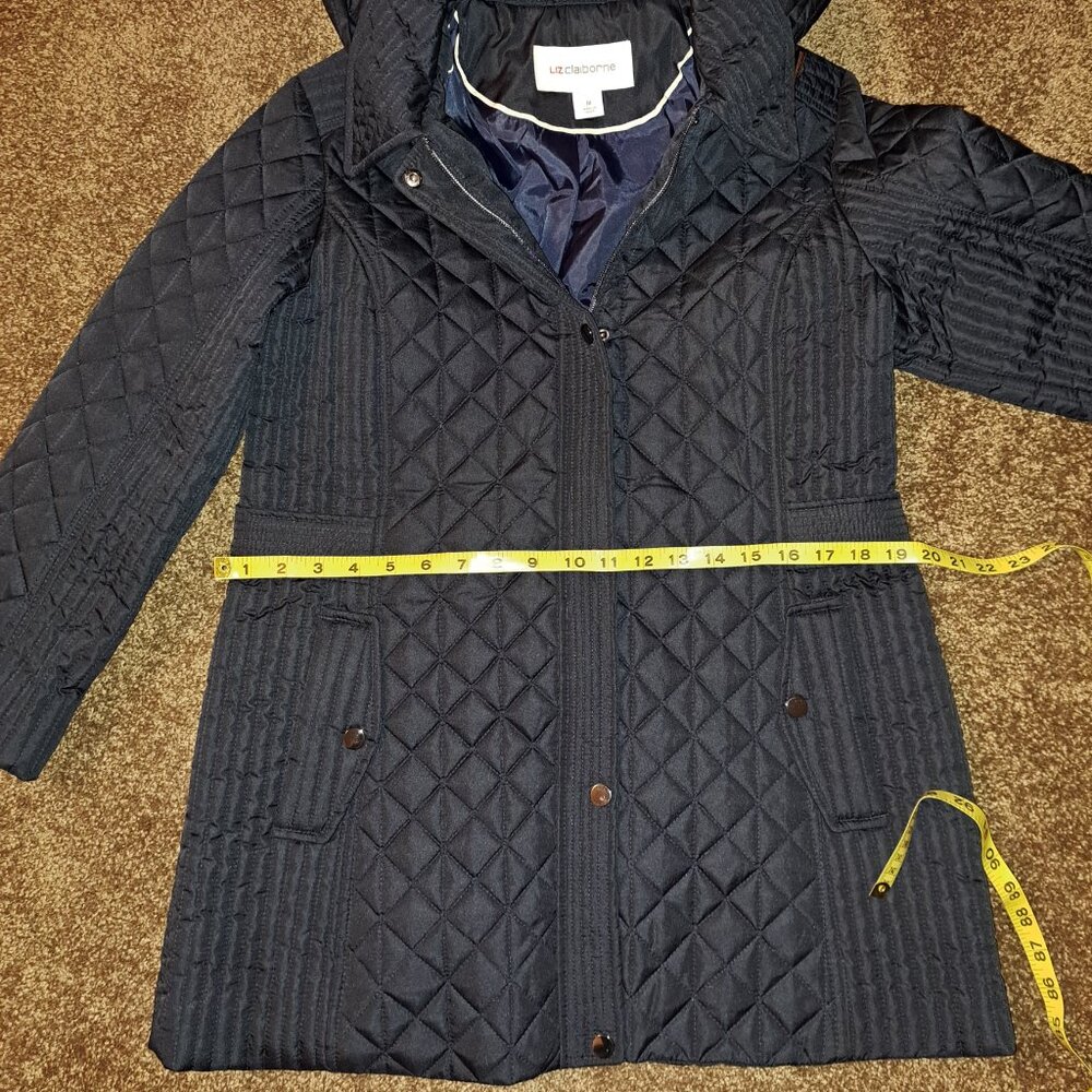 Liz Claiborne Hooded Midweight Quilted Jacket - Picture 9 of 11